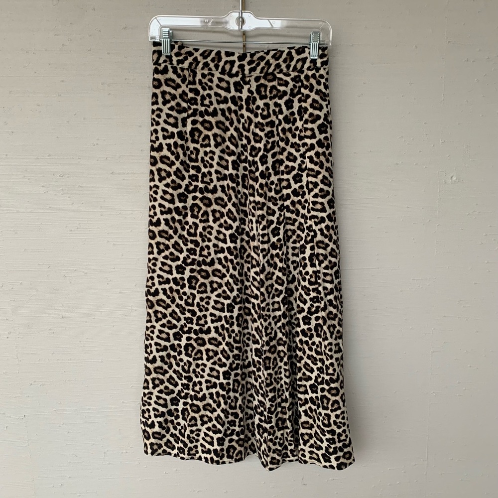 Leopard Print Midi Skirt